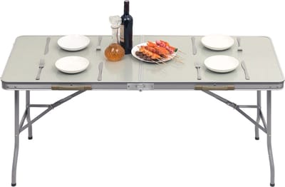 Camping Klaptafel - Verstelbaar - Voor 4 personen - Inklapbaar - Picknicktafel