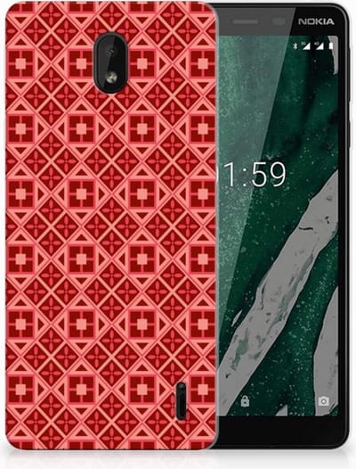 Nokia 1 Plus TPU bumper Batik Rood
