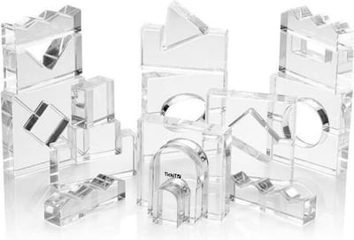 Geometrische vormen - Kristalblokken - doorzichtig - set van 25