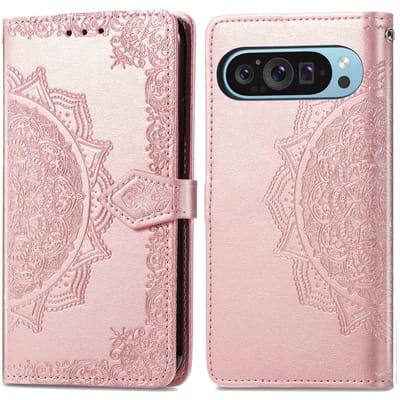 imoshion Hoesje - Geschikt voor Google Pixel 9 Pro XL - Mandala Bookcase - Rosé Goud