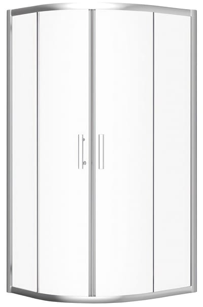 Bad Land HELA douchecabine kwartrond zilver 80 x 80 x 190 cm helder glas