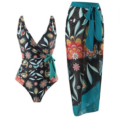 Eendelig Conservatief Buikbedekkend en Rugontlastend Sexy Nieuwste Zwempak Damespak Chiffon Strandrok L