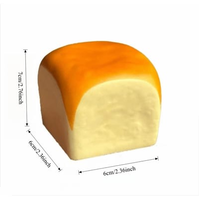 Squishy Gesimuleerd Hawaïaans Brood Knijpspeeltje Stressverlichting Langzaam Rijzend Sensorisch Fidget voor Angst ADHD Autisme Cadeau voor Kind Volwassene orange