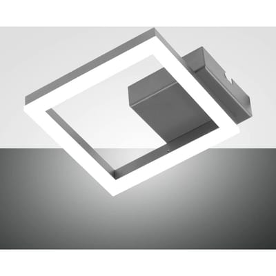 Fabas Luce LED wandlamp Bard, goudkleurig, 17 x 17cm, metaal, dimbaar