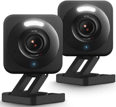 2.5K HD WiFi Smart Home Beveiligingscamera - Binnen/Buiten, Bewegingsgeactiveerde Schijnwerper, Kleur Nachtzicht, 2-weg Audio, Werkt met Alexa en Google