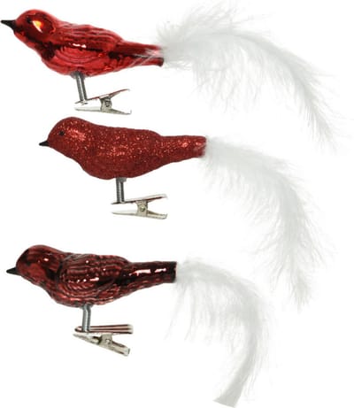 Vogels glas ton sur ton 3x8x3.5cm
