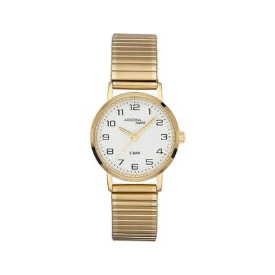 Adora dames horloge met saffier glas /rekband -AS4249
