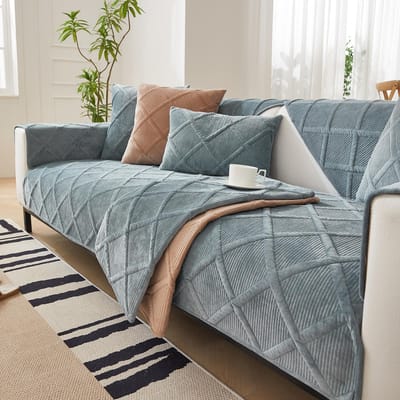 Effen kleur antislip bankhoes dikker zacht pluche bankkussen handdoek voor woonkamer meubilair decor kussenovertrekken bankhoezen 70x180cm 1pcs