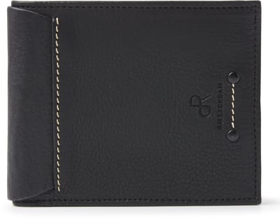 Compacte leren heren portemonnee | Kleine billfold met 4 creditcardvakken, briefgeldvakken en muntgeldvak | Stoere en functionele pasjeshouder voor mannen | RFID-bescherming | Ideaal cadeau voor mannen | 93581