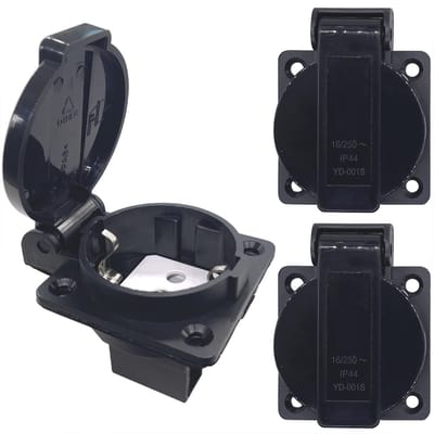 Waterdicht IP44 Stopcontact voor Type E/F-stekker - 16A, Stofdicht en Regenbestendig - 3 Stuks
