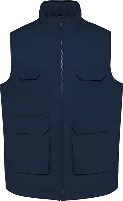 WK. Designed To Work Gewatteerd unisex gilet in polykatoen met veel zakken WK607 - Navy - 3XL