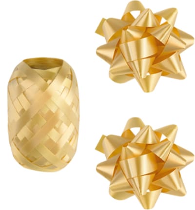 Gift accessoires - goud - krullint - cadeaulint