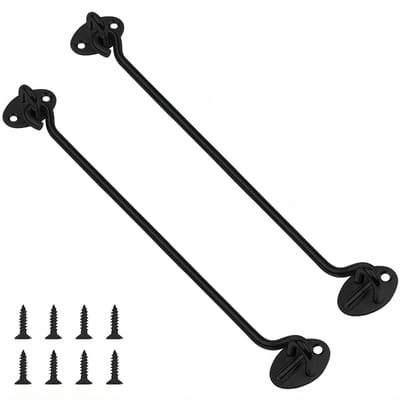 Dailygoods- Stormhaken 35,5 cm - 2 Stuks - Roestvrij Staal - Deurvergrendeling - Veiligheid voor Kinderen/Huisdieren - Eenvoudige Installatie