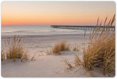 Placemats 45x30 cm - Placemat kunststof - 1 stuk - Pier - Zonsondergang - Strand - Borden onderleggers - Decoratie voor op tafel - Keuken tafeldecoratie accessoires - Vinyl onderlegger - Tafelversiering