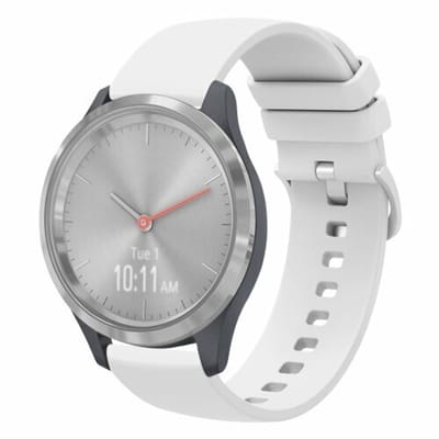 By Qubix - Geschikt voor Garmin bandje - 18mm - Geschikt voor Garmin Venu 4 - 41mm - Soft siliconen bandje - Wit