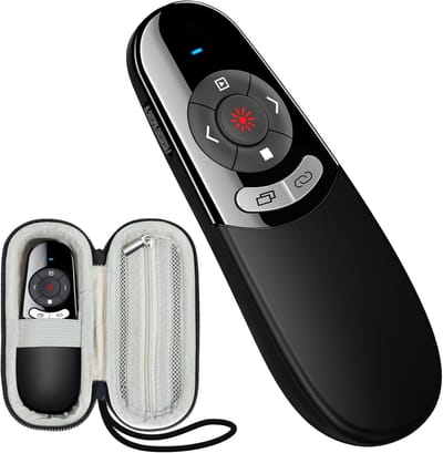 Draadloze USB C Presenter met Tas - Powerpoint Afstandsbediening voor Windows, Mac, Linux en Android