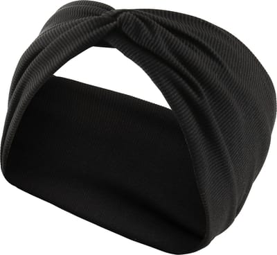 Emilie collection - haarband - stretch katoen - knoop - zwart