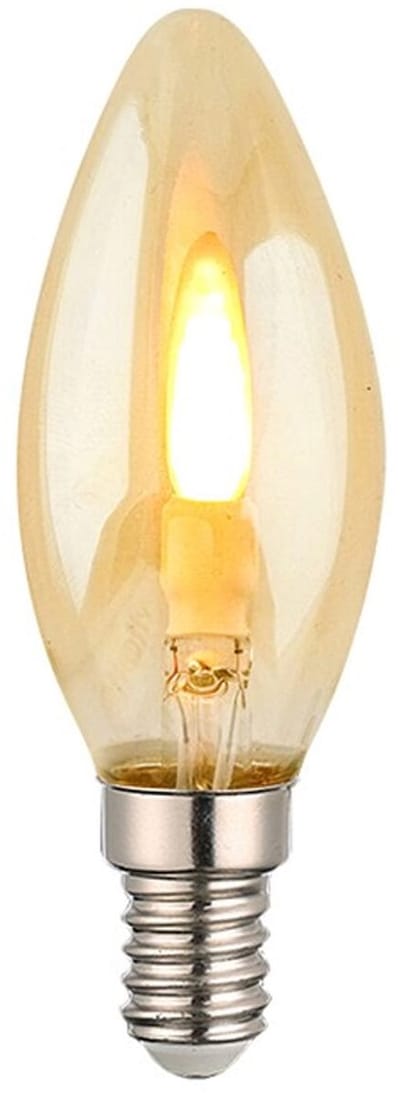VITO LED Vlam-Effect Kaarslamp E14 - 1W (vervangt 10W) - 50lm - 1800K Amber - 230V - Realistisch Flikkerend Vlamlicht