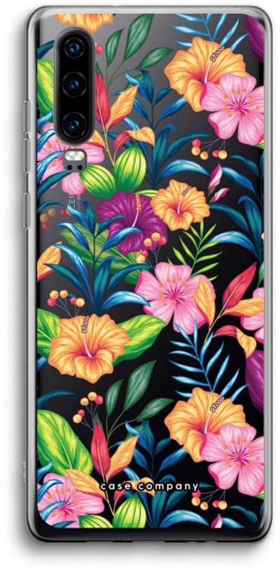 Case Company® - Hoesje geschikt voor Huawei P30 hoesje - Tropisch 2 - Soft Cover Telefoonhoesje - Bescherming aan alle Kanten en Schermrand