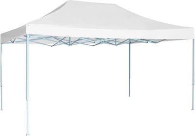 Vouwpaviljoen met panelen - Partytent tuinpaviljoen - Buitenfeesten organiseren - Waterdicht en UV-bestendig - 3 x 4.5 meter - Wit