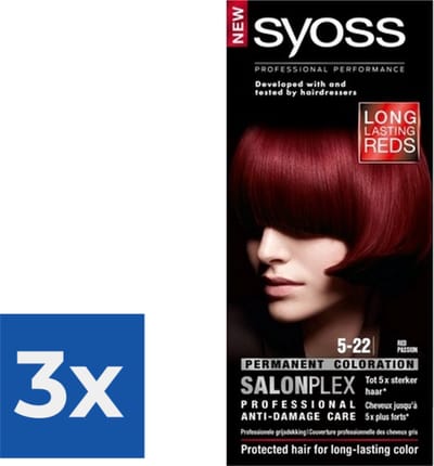 SYOSS Color baseline 5-22 Red Passion - 1 stuk - Voordeelverpakking 3 stuks