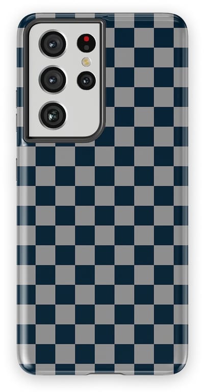 Design Hoesje Samsung Galaxy S21 Ultra | Geschikt Voor Mag | Tiny Squares Checkered Print | Backcover Samsung Galaxy S21 Ultra Urban Grid