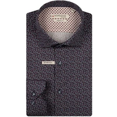 Giordano Overhemd Maggiore Fine Twill Micro Flower Pattern Deep Mauve / male