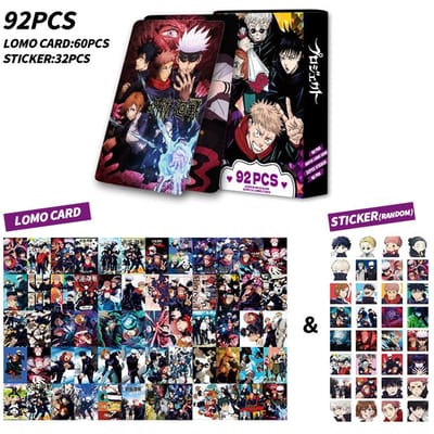 Nieuwe 92 Stuks Anime Jujutsu Kaisen Lomo Kaart Dubbelzijdig HD Kleurendruk Afbeeldingen Verzameling Kaarten Cadeaus Speelgoed
