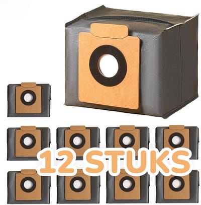 Dutchers® 12 Stuks premium stozuigerzakken geschik voor Eufy Clean X8 Pro/X10 Pro Omni robotstofzuiger, stofzak, accessoireset, reserveonderdelen, grote capaciteit