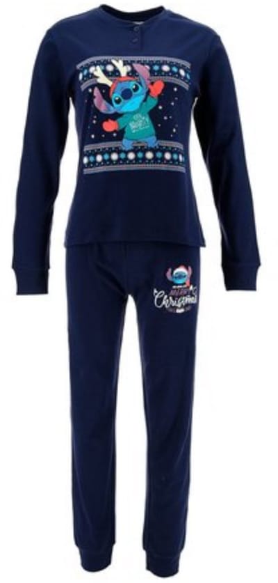 Disney Lilo & Stitch Dames Kerst Pyjama Katoen Maat S