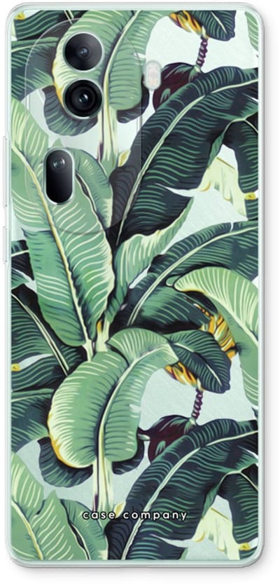 Case Company® - Hoesje geschikt voor Oppo Reno 11 Pro hoesje - Bananenbladeren - Soft Cover Telefoonhoesje - Bescherming aan alle Kanten en Schermrand