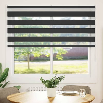 vidaXL - Zebra - rolgordijn - 155x100 - cm - stofbreedte - 150,9 - cm - zwart