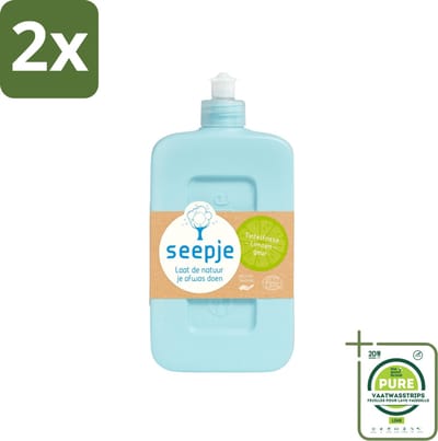 Seepje - Afwasmiddel - Milieuvriendelijk - Tintelfrisse Limoen Geur - 500 ml - Voordeelverpakking - 2 stuks - Afwasmiddel - Milieuvriendelijk