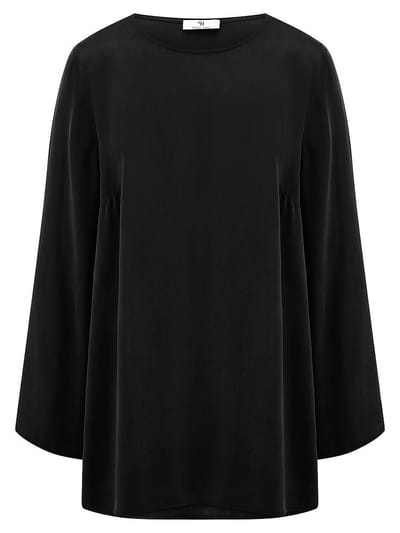 Lange blouse Van Peter Hahn zwart