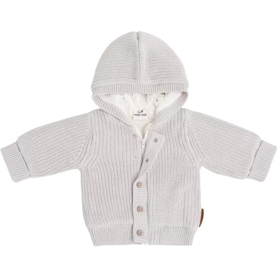 Baby's Only Vestje met capuchon teddy Soul - Warm Linen - 68 - 100% ecologisch katoen - GOTS