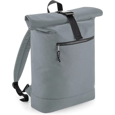 BagBase Recycled Roll-Top Backpack BG286 - Pure Grey - 32 x 44 x 13 cm