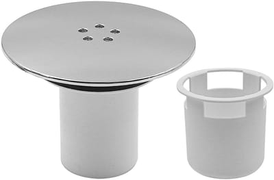 Allecto - Douche Afvoer Cover - Universele Douche Plug - Anti-geur Oplossing - Zilverachtig & Wit - Eenvoudig te installeren - Geschikt voor standa...