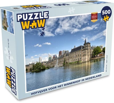 Puzzel Hofvijver voor het Binnenhof in Nederland - Legpuzzel - Puzzel 500 stukjes
