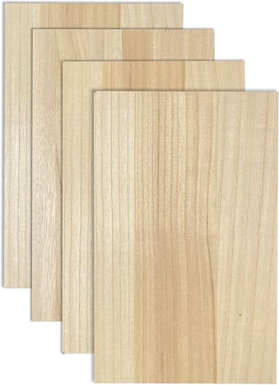 Houten Canvas Borden - MDF Platen - Houtbewerking Knutselen - Dubbelzijdig Paulownia Fineer - 64mm 25x40cm - Onbehandeld
