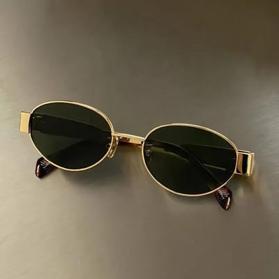 Trendy Ovale Zonnebril voor Dames Luxe Designer Metalen Montuur Zonnebril Dames Klassiek Vintage Ronde Tinten Unisex 1PC