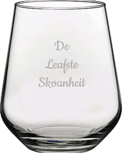 Gegraveerde Drinkglas 42,5cl De Leafste Skoanheit