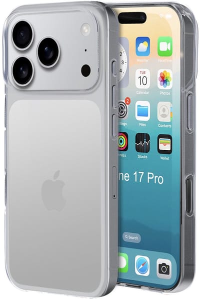 Mobiparts hoesje geschikt voor Apple iPhone 17 Pro - Zacht TPU - Schokabsorberend TPU - Grip Coating - Transparant