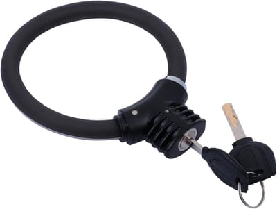 Fiets Ringslot - Fietsslot Scooter - Fiets Beveiligen - Pvc-bescherming Frame - 13 x 10.5 cm - Zwart