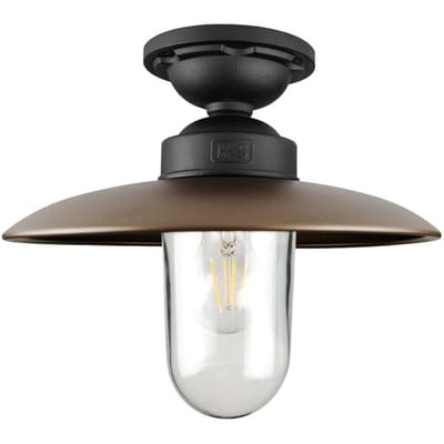 KS Verlichting Solingen Plafondlamp Matzwart Brons