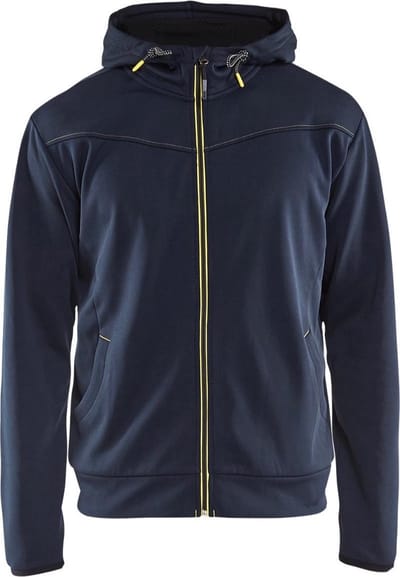 Blaklader Hoodie met rits 3363-2526 - Donkerblauw/Geel - XXXL