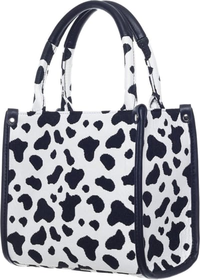 Signare - Luxe City Bag - Small - gobelinstof – Koeienprint - Koe - Cow - Koeien