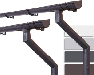 Halfronde dakgotenset voor tuinhuis 100mm 2 x 3m Donkerbruin