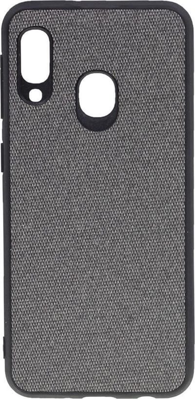 Shop4 - Samsung Galaxy A20e Hoesje - Zachte Back Case Denim Grijs