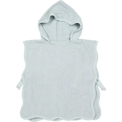 Meyco Baby Wavy badponcho - badstof - grey blue - 1-3 jaar