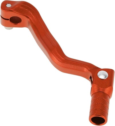 Opvouwbare motorfiets versnellingshendel van aluminiumlegering, pedaal en schakelhendelarm in oranje kleur voor betere prestaties en comfort